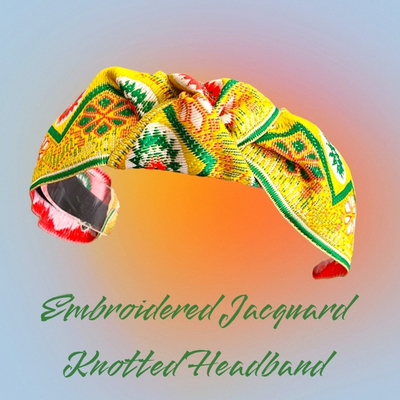 - Bohemian Colorful Knotted Embroidered Jacquard Headband - Picture 5 of 12